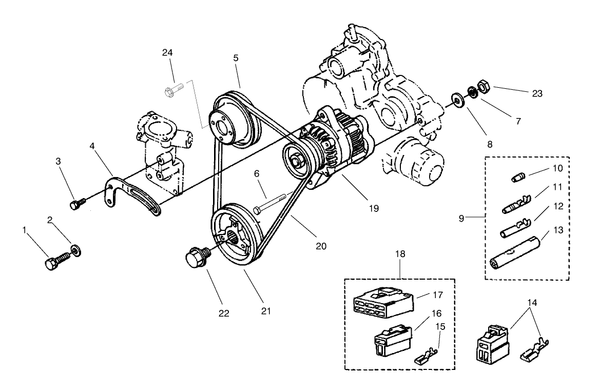 Alternator & Pulley Assembly
