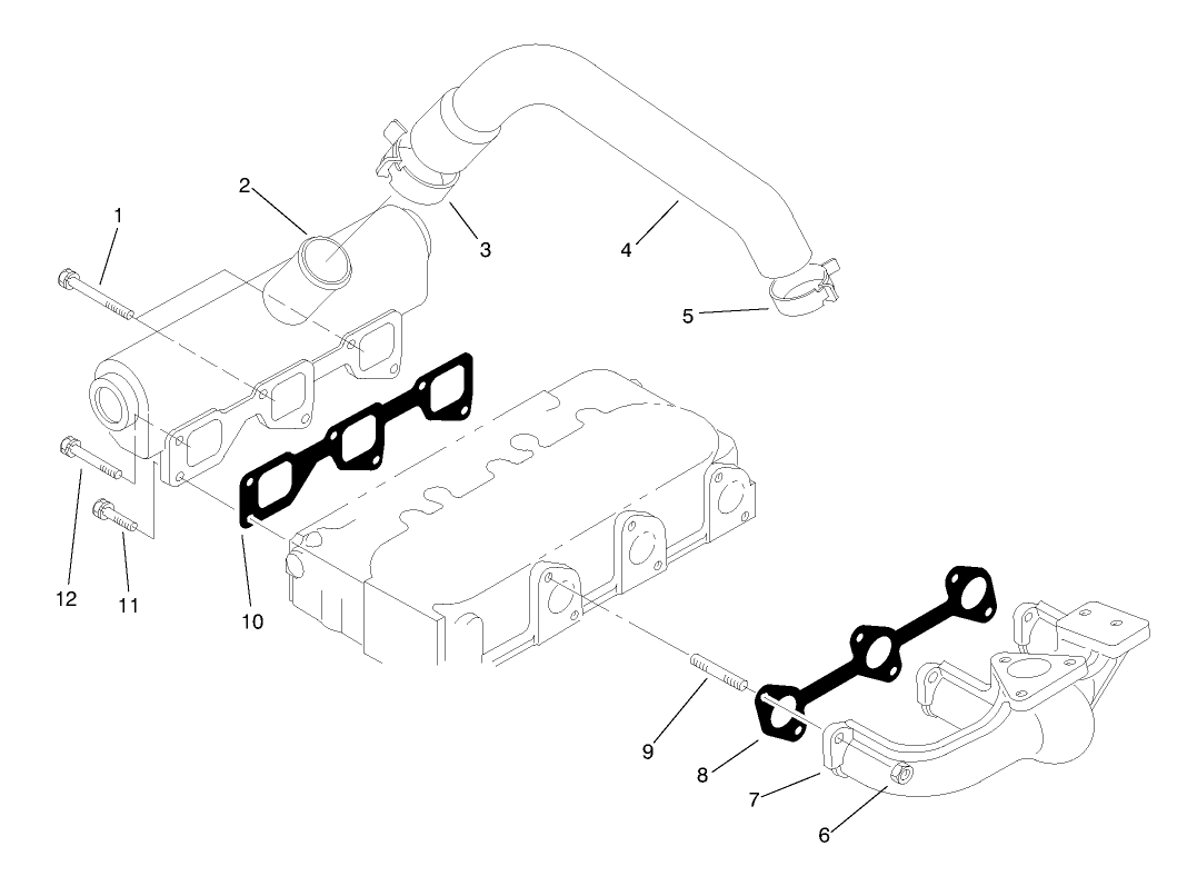 Exhaust Manifold & Gaskey Assembly