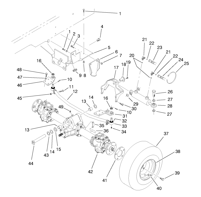 Rear Axle Installation Assembly
