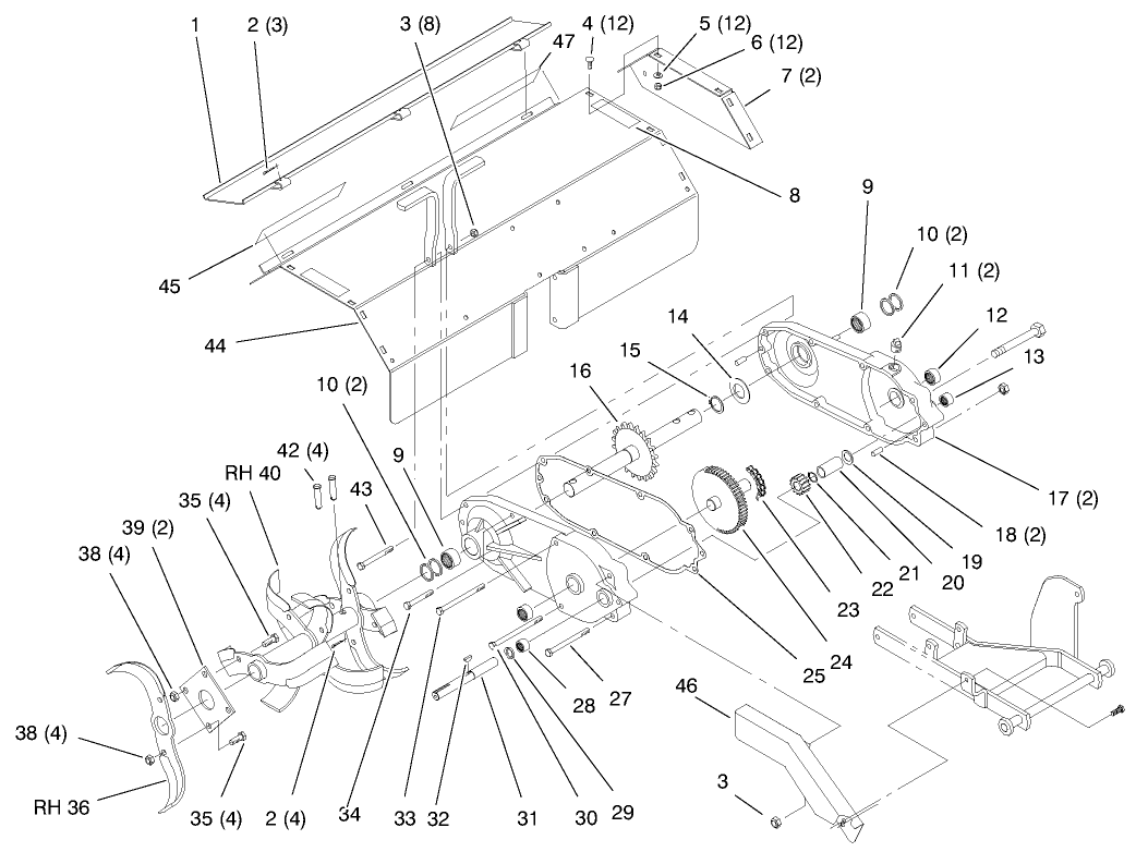 Shield & Tine Assembly