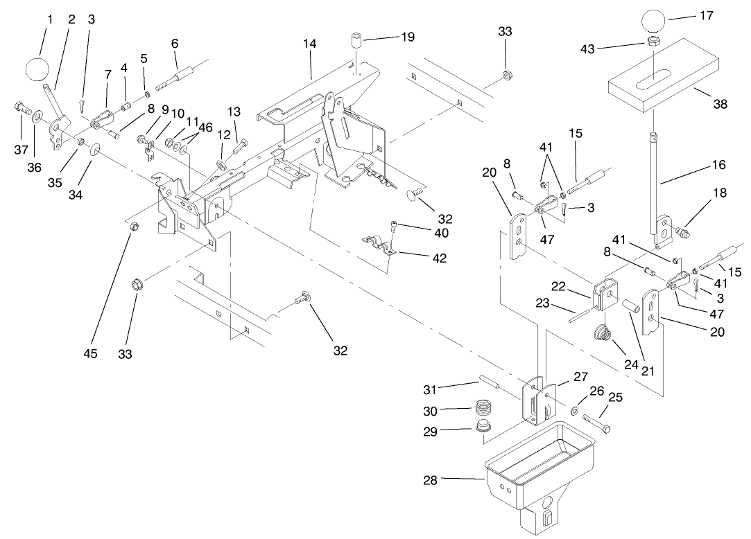 Hi-Lo Shift Lever Assembly