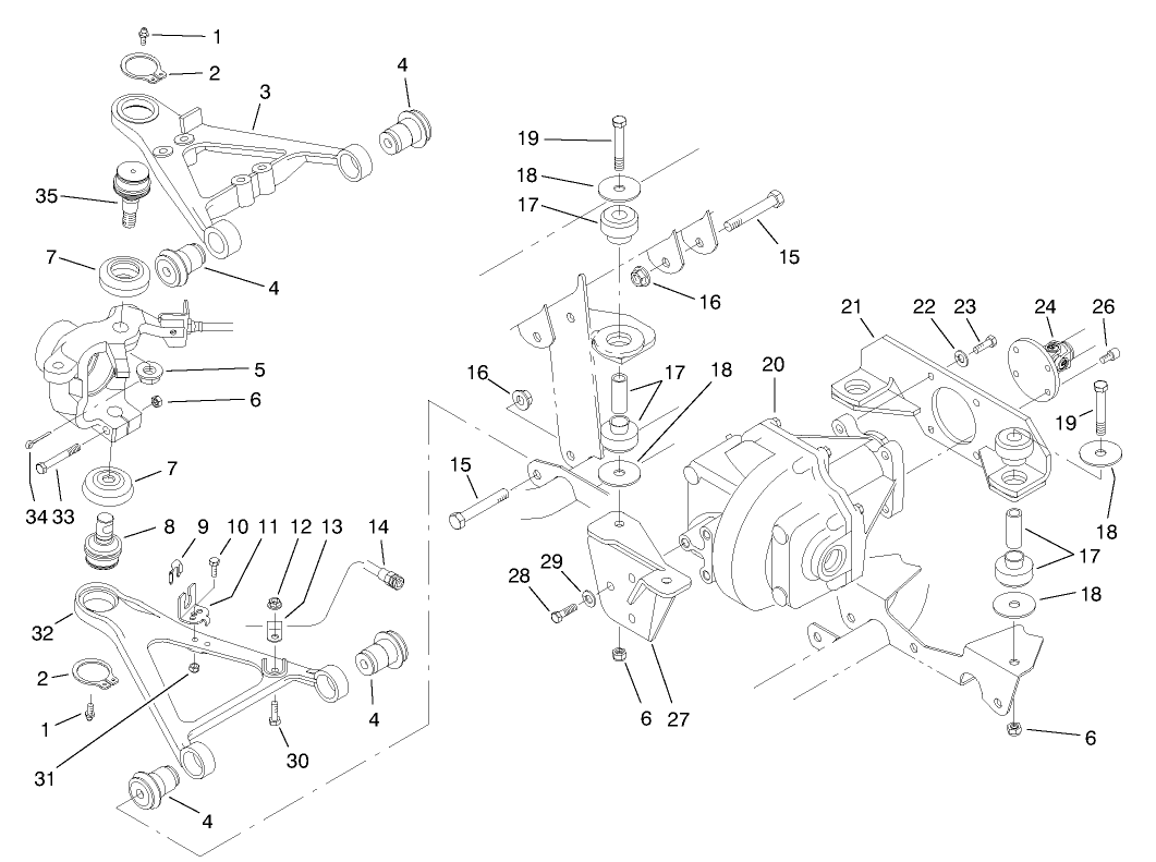 Front Suspension Control Arm Assembly