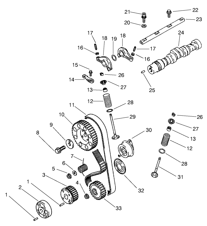 Camshaft & Valves Assembly