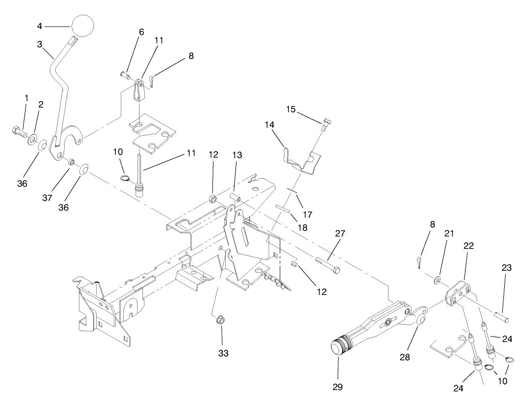 Differential Lock & Parking Brake Asm