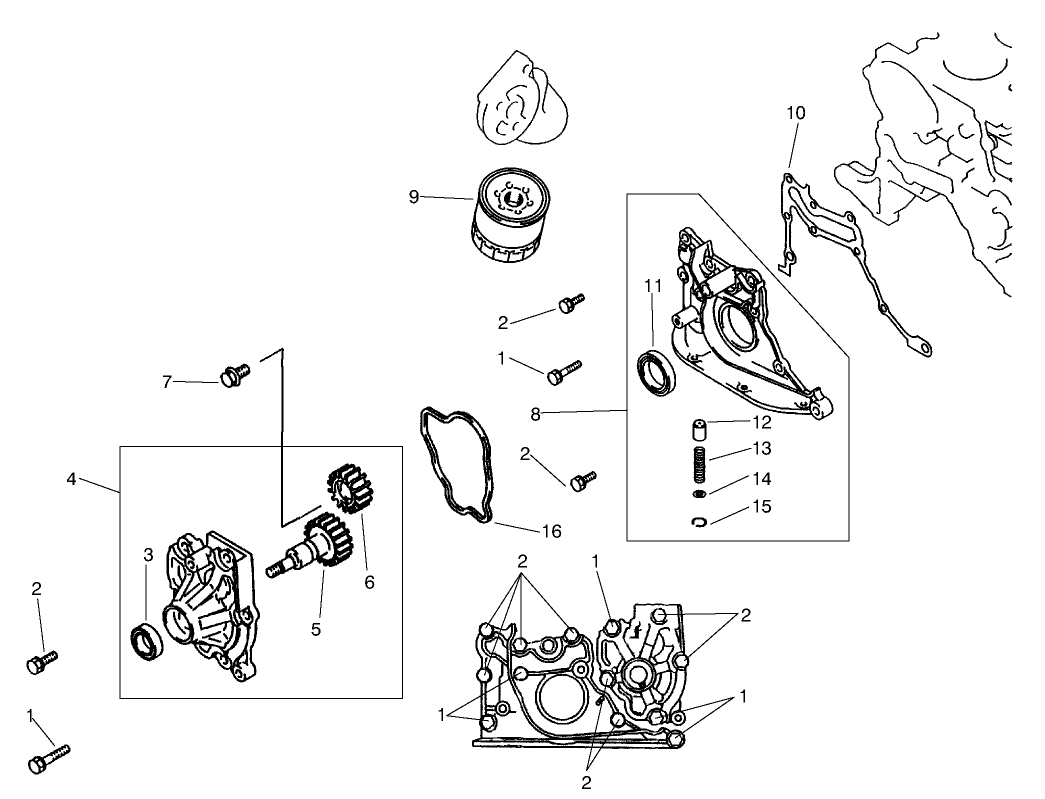 Oil Pump & Filter Asm