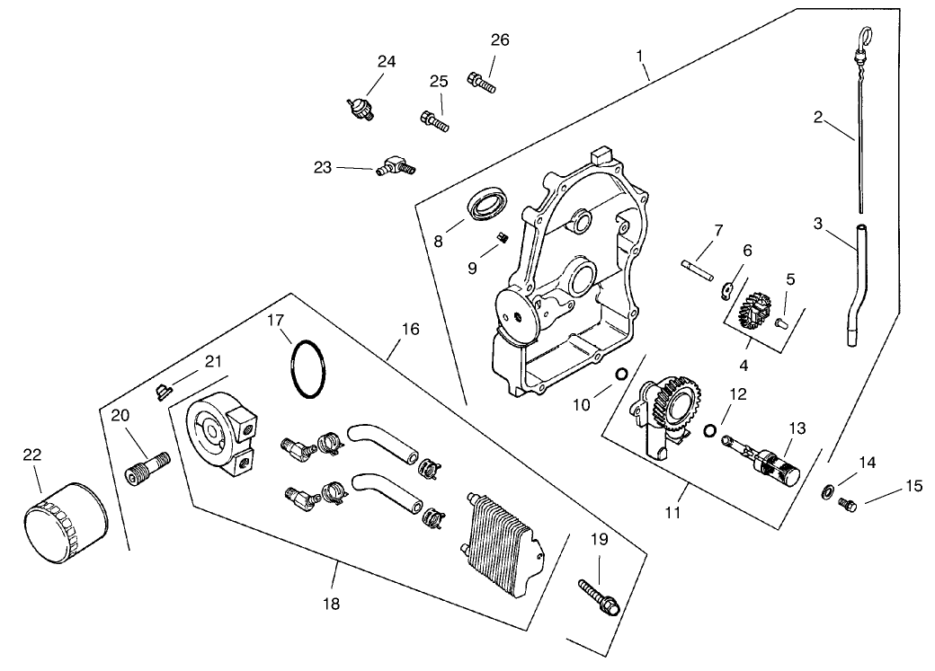 Group 3-Oil Pan/lubrication (ch25s 68606 Kohler)