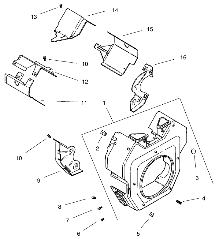 Group 6-Blower Housing & Baffles (ch25s 68606 Kohler)