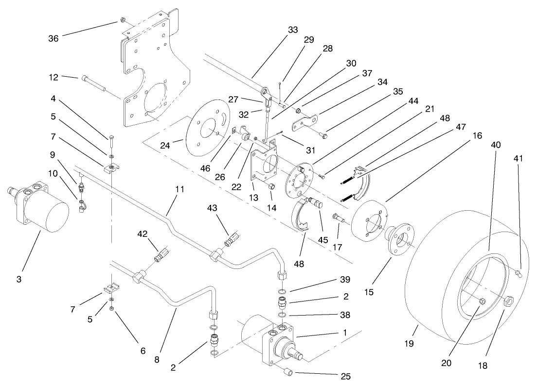 Front Wheel and Brake Assembly
