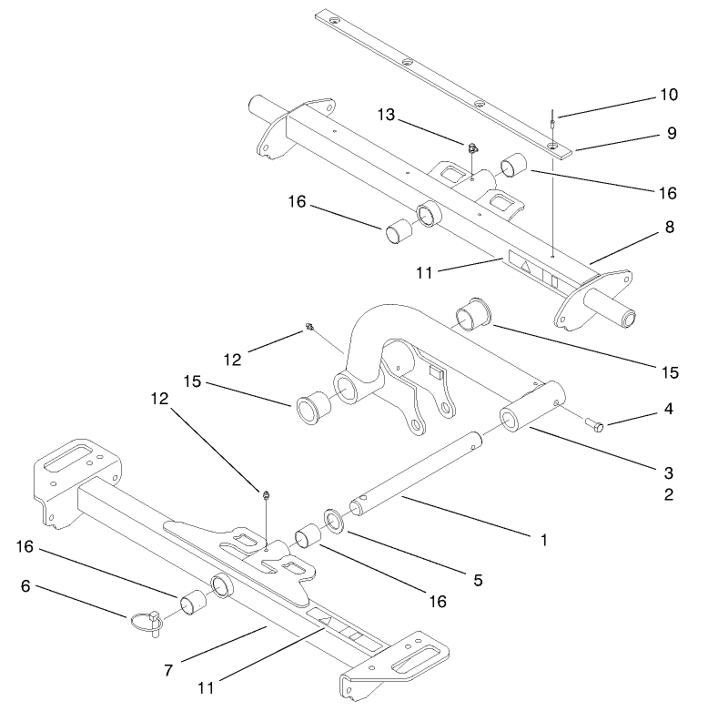 Carrier Frame and Lift Arm Assembly