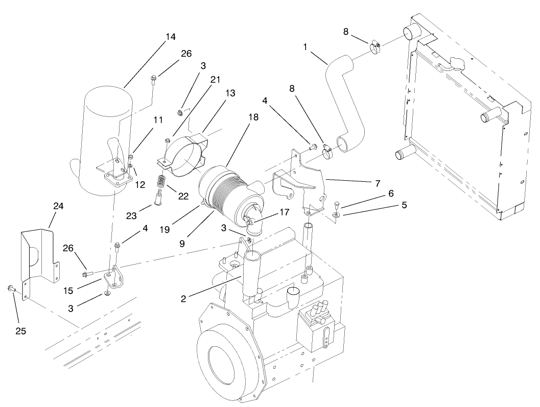 Muffler and Air Cleaner Assembly