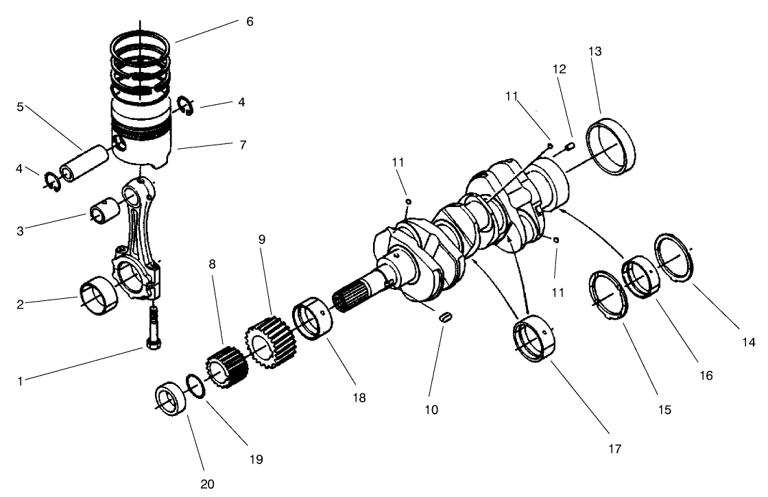 Piston and Crankshaft Assembly