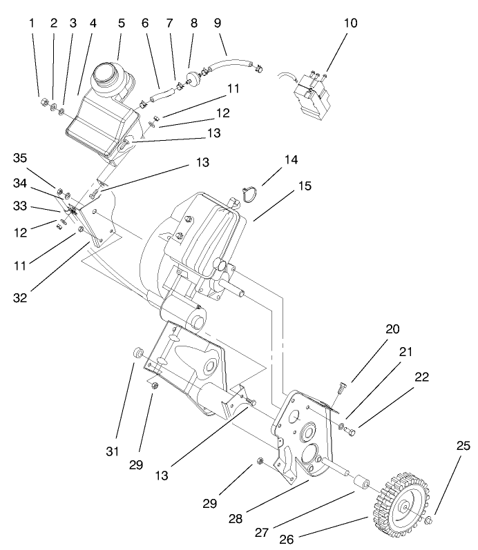 Engine and Frame Assembly