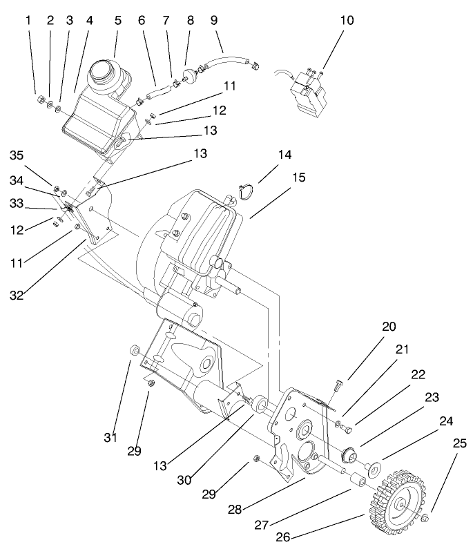 Engine and Frame Assembly