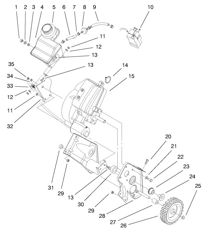Engine and Frame Assembly