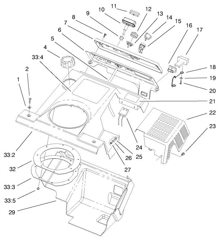 Upper Shroud and Control Panel Assembly