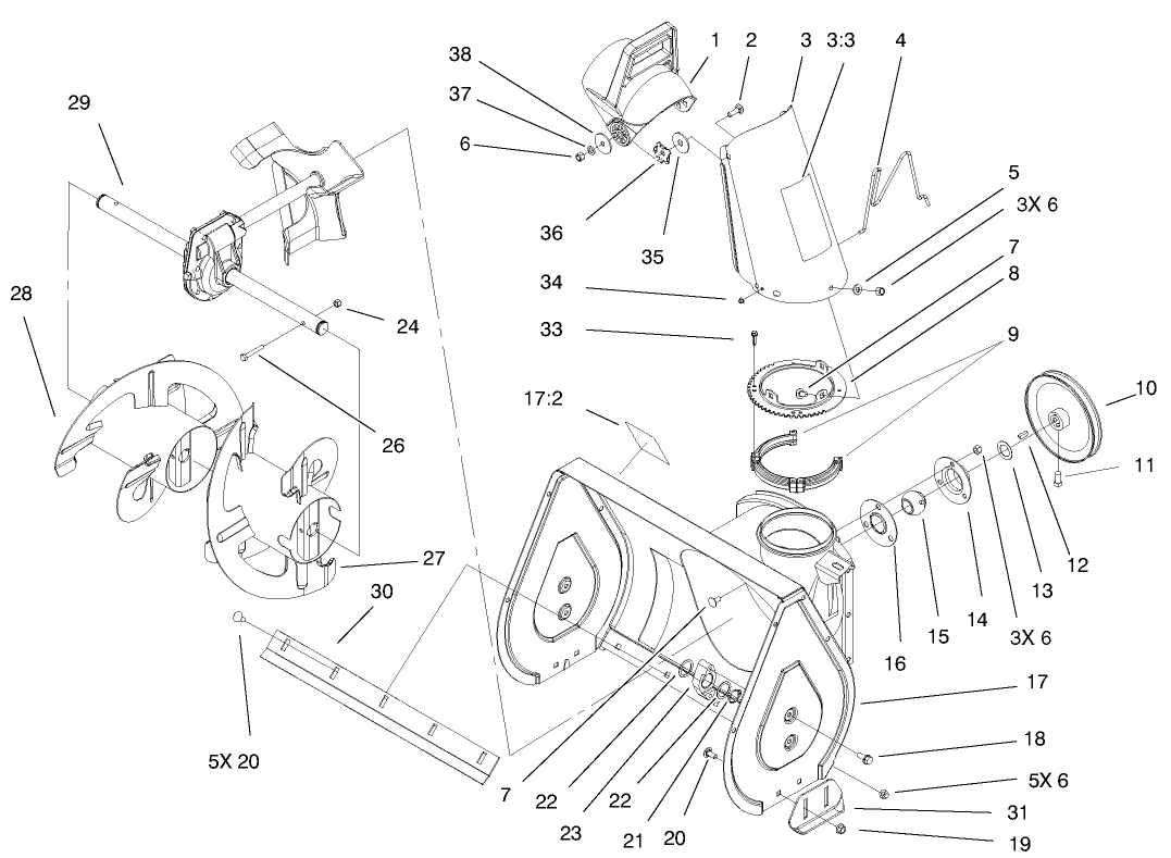Chute And Auger Assembly