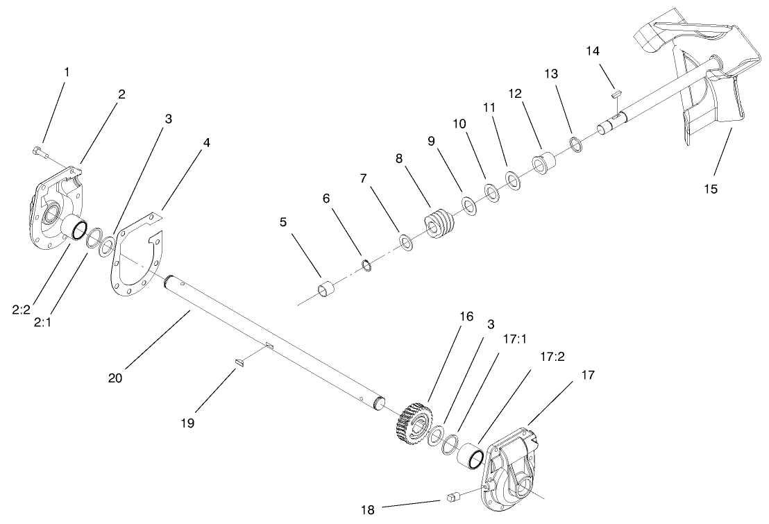 22 Inch Gear Case Assembly No. 37-6962