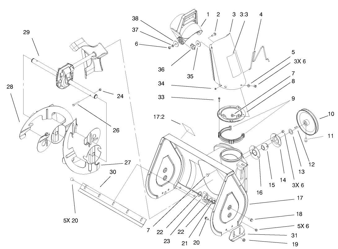Chute And Auger Assembly
