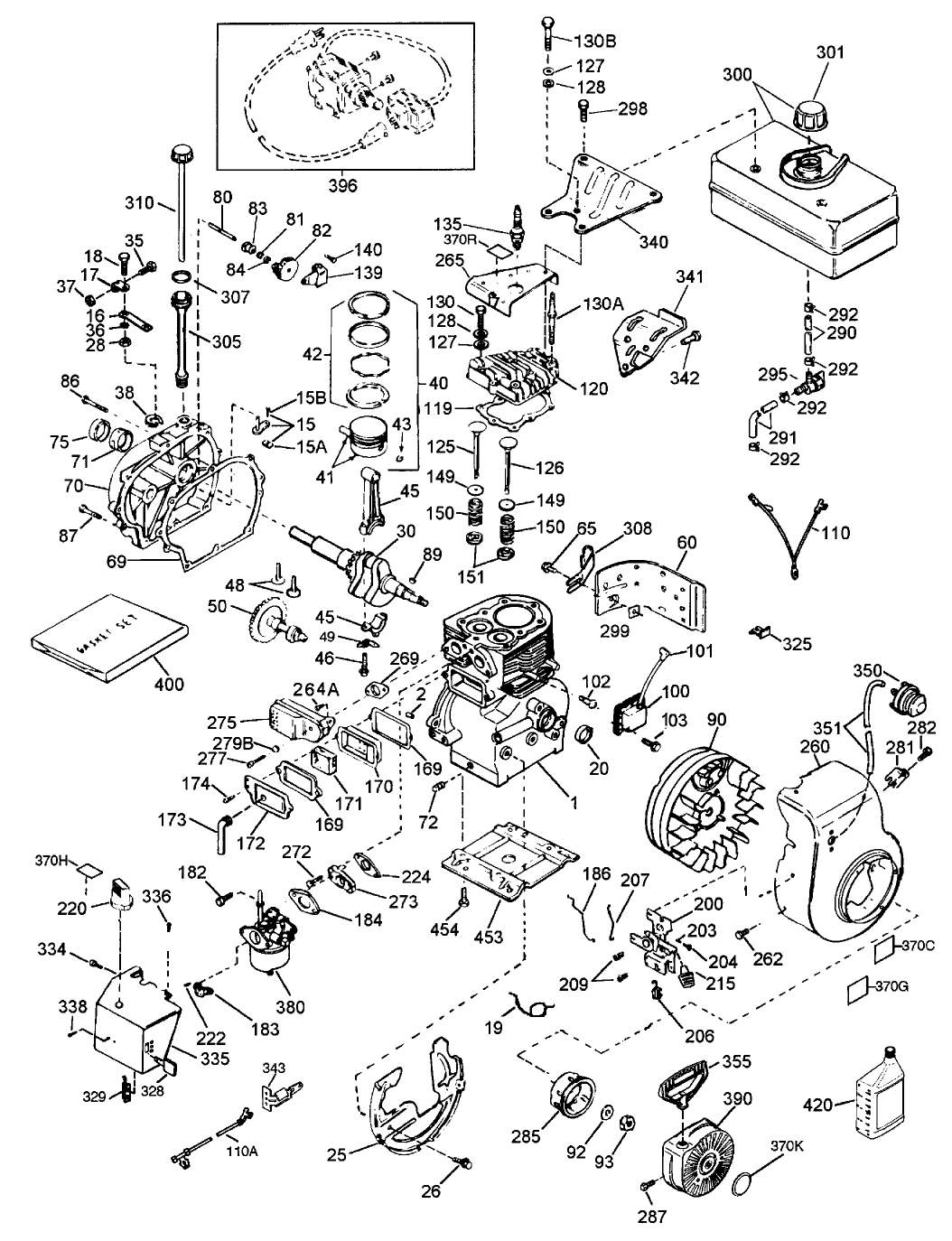 Engine Tecumseh Model Hsk70-130302u (continued)