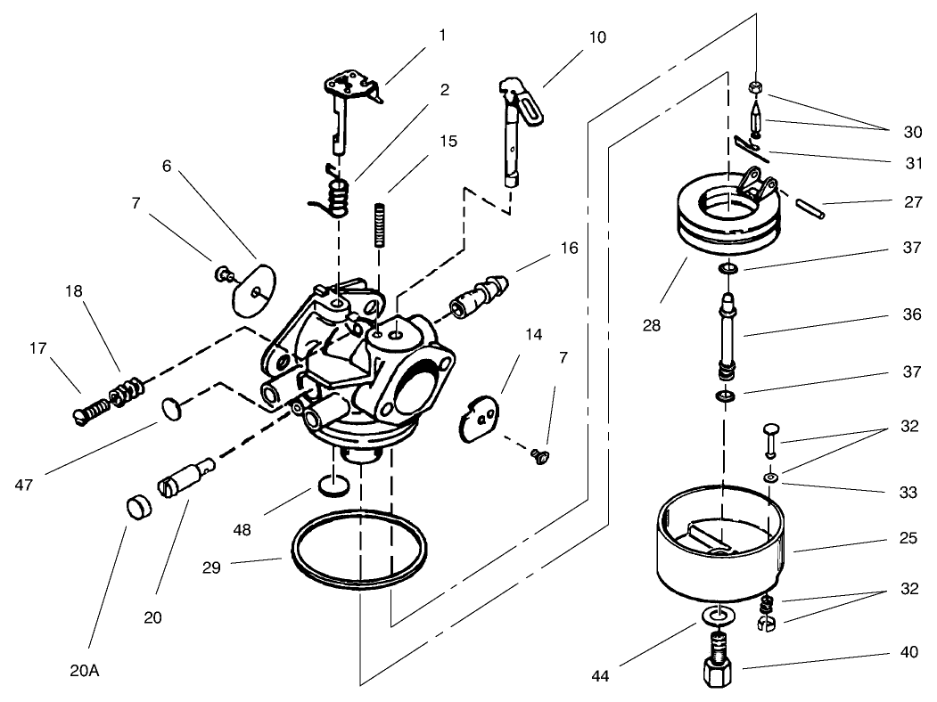 Carburetor No. 640052  Tecumseh HMSK80-155645V (Model No. 38053 Only)