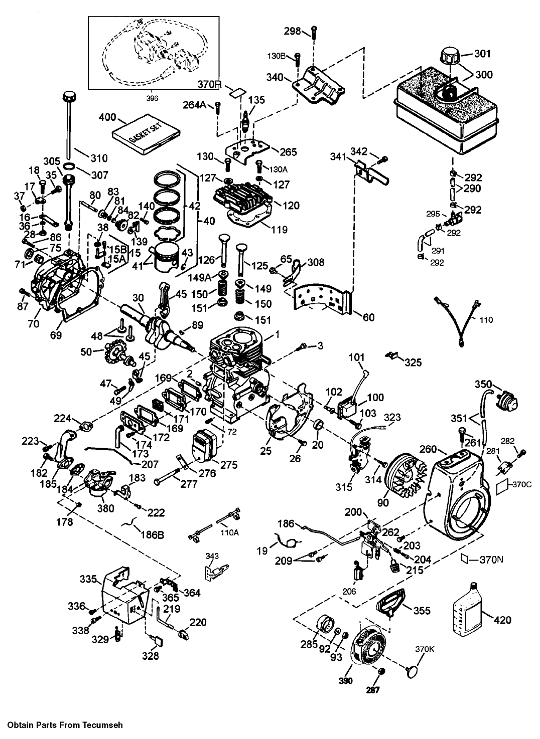 Engine Tecumseh Model #hmsk80-155645v (model No. 38066 Only)(continued)