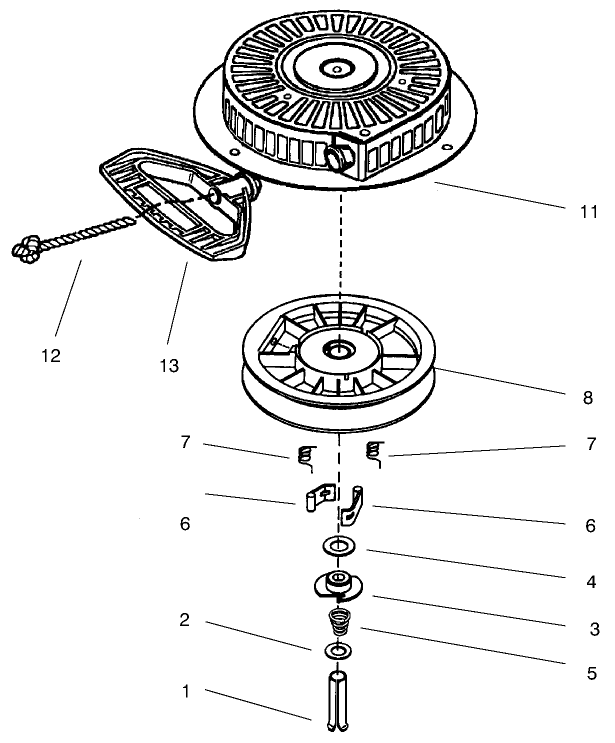 Recoil Starter No. 590749 (model No. 38066 Only)