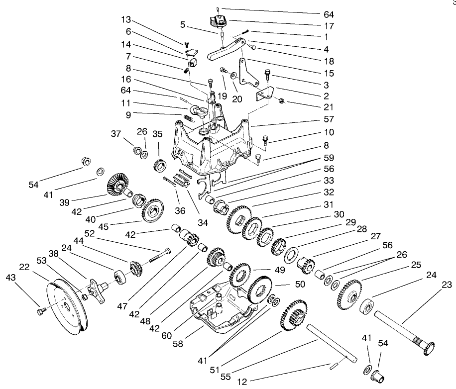 Traction Gearcase Assembly No. 66-8030