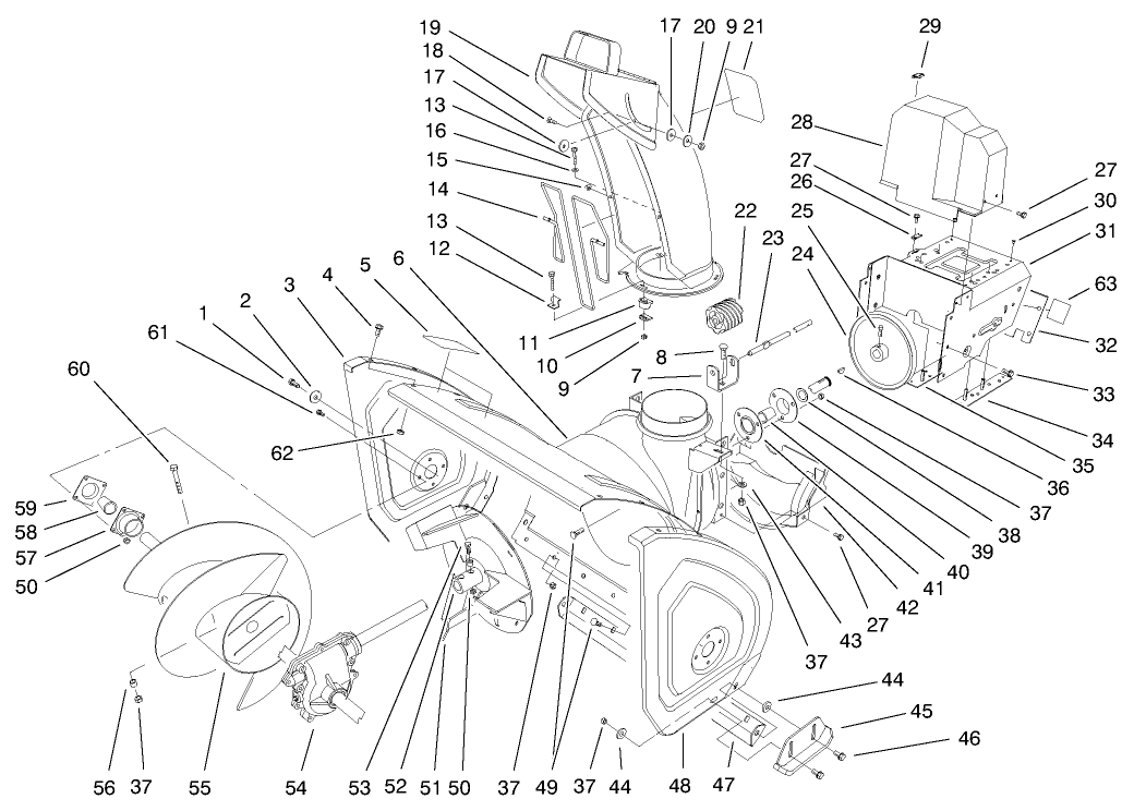 Housing And Engine Frame Assembly
