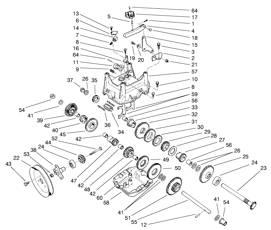 Traction Gearcase Assembly No. 66-8030