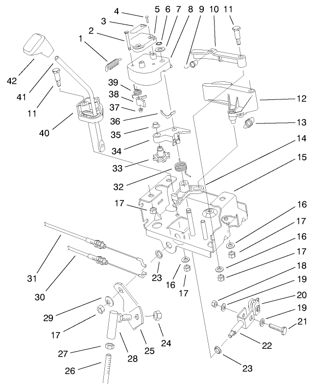 Power Shift Control Assembly