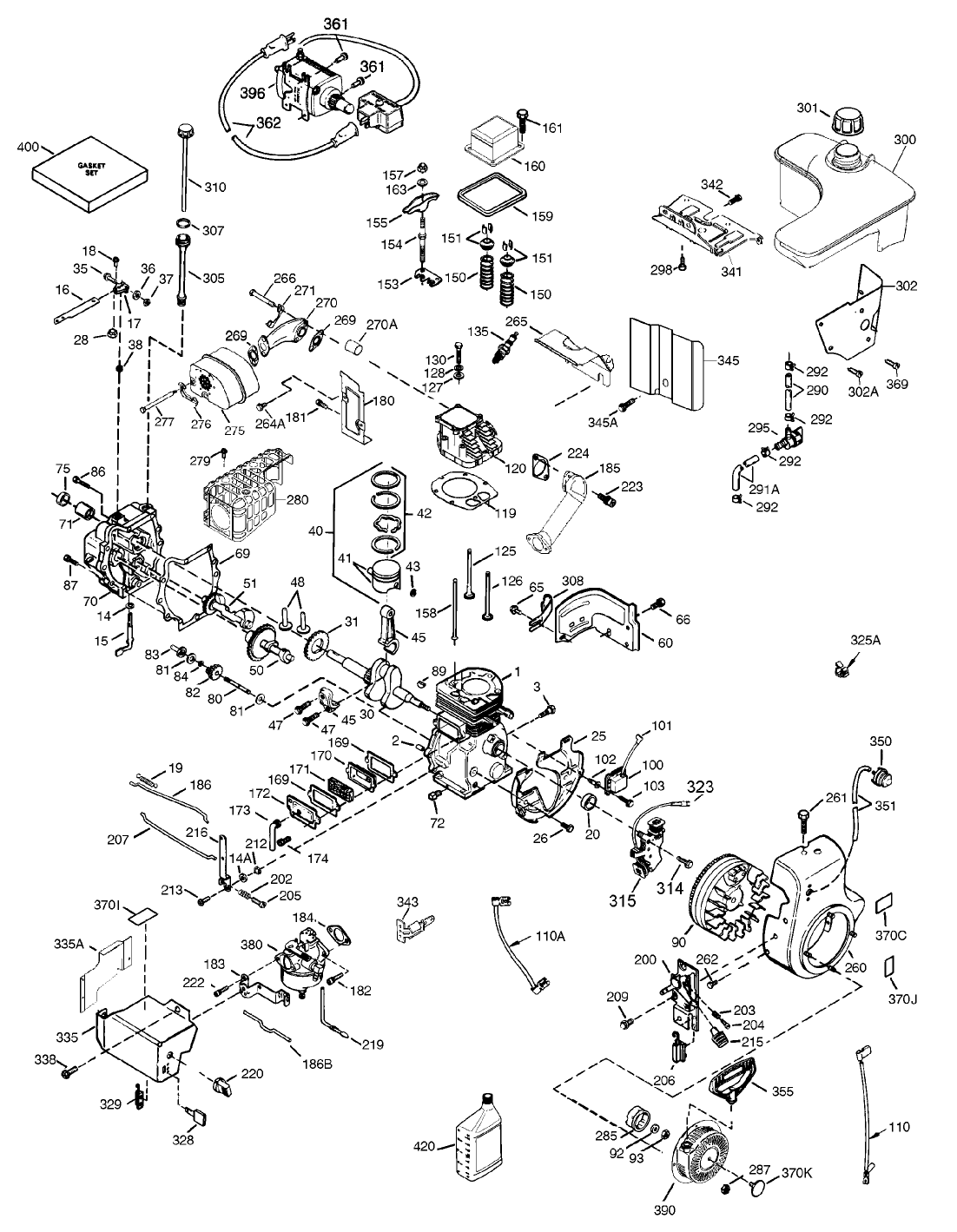Engine Assembly Ohsk130-223818b (only On: 38592)(continued)