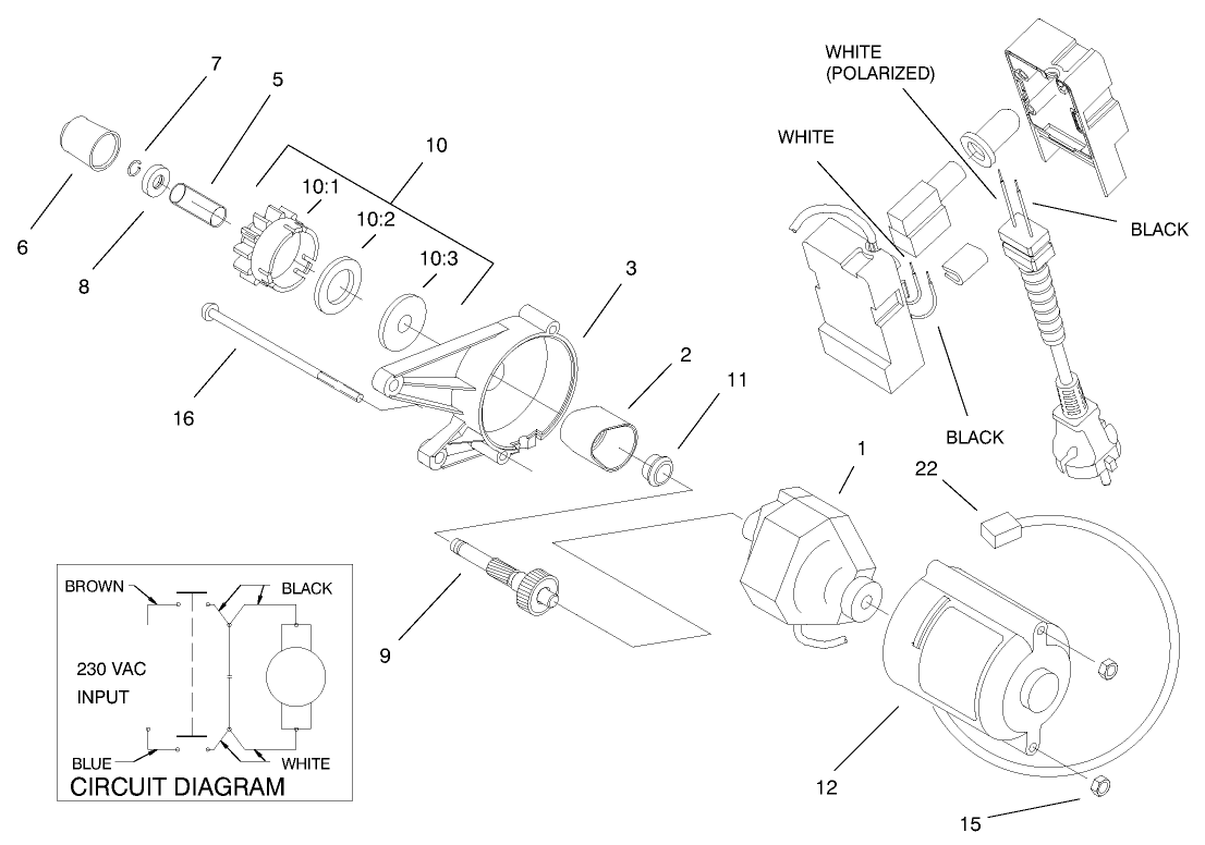 Starter Assembly (230 Volt)(model No. 38183 Only)