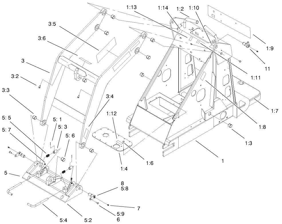 Frame And Loader Arm Assembly