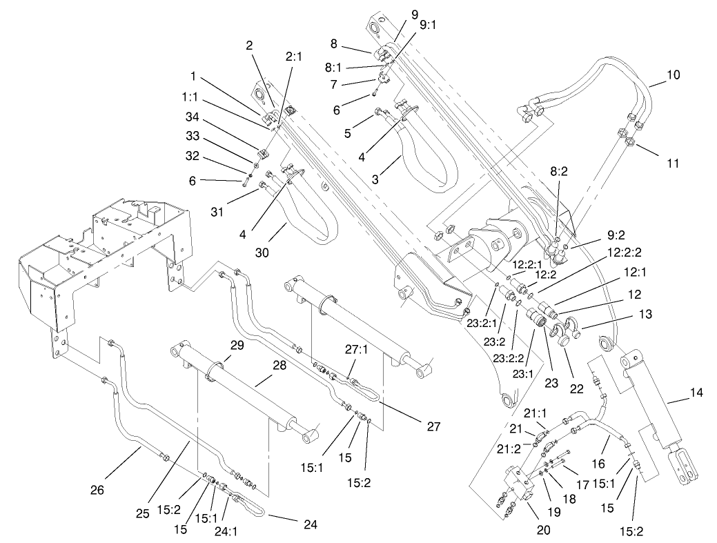Loader Arm Hydraulic Assembly