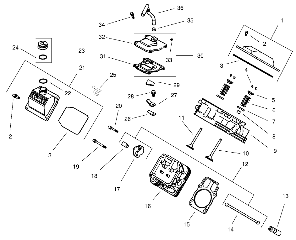 Group 4-Head/valve/breather (ch20s 64637 Kohler)