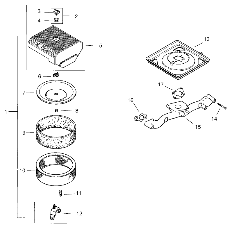 Group 10-Air Intake/filtration (ch20s 64637 Kohler)