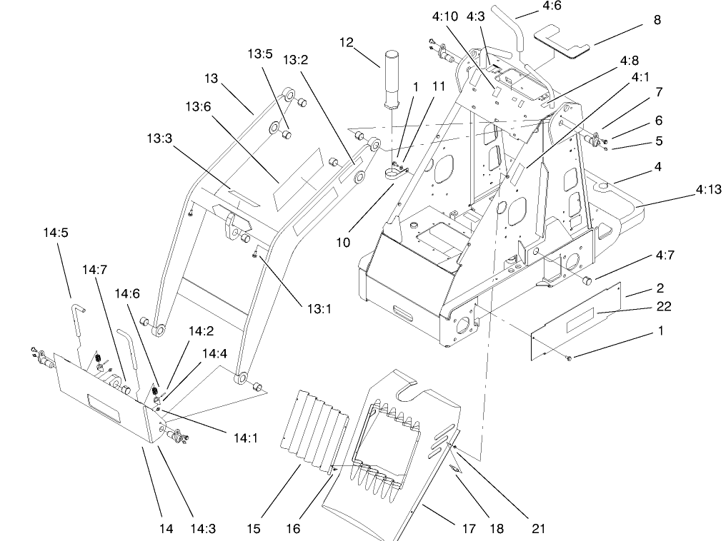 Frame And Loader Arm Assembly
