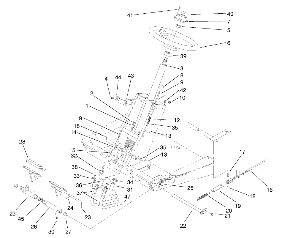 Power Steering & Brake Pedal Asm