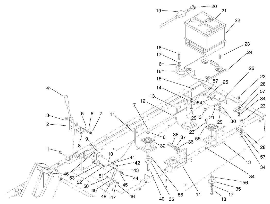 Battery & Engine Mount Asm