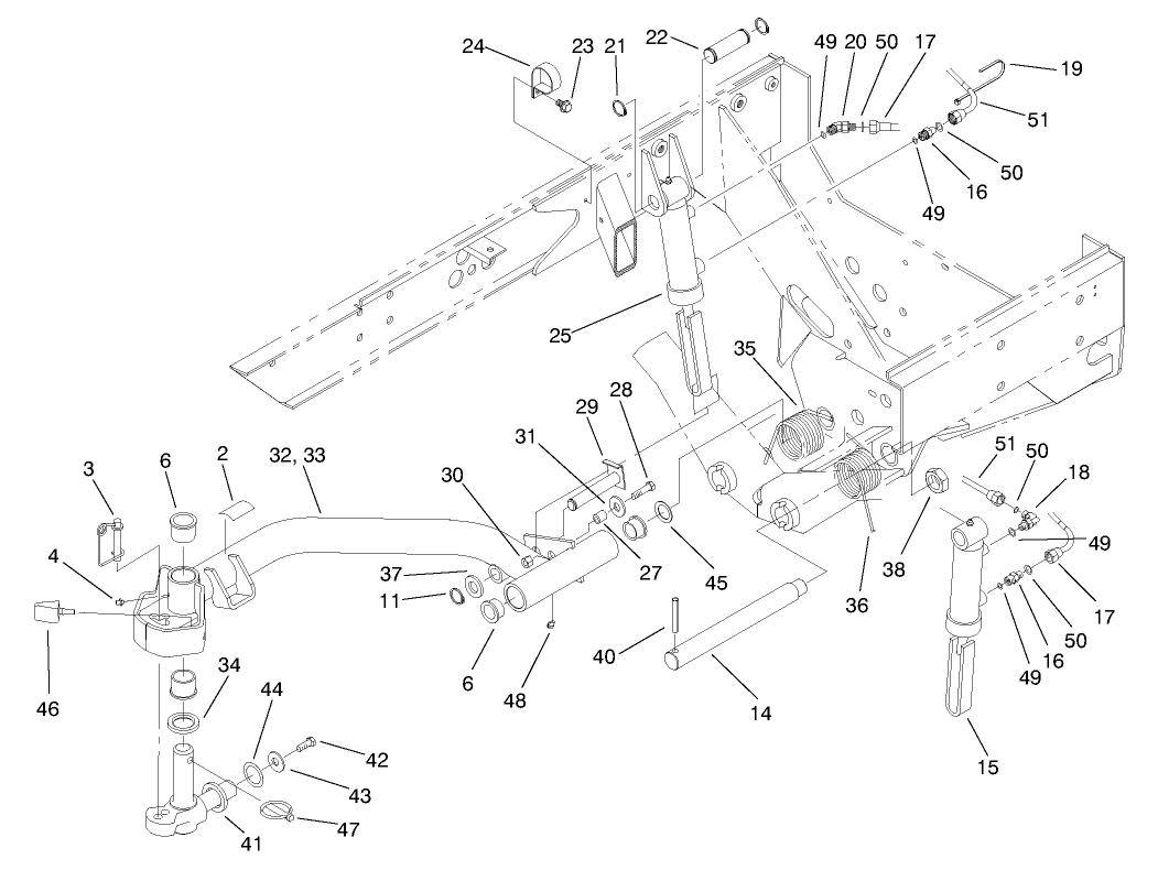 Rear Lift Arm Assembly-No. 2 & 3