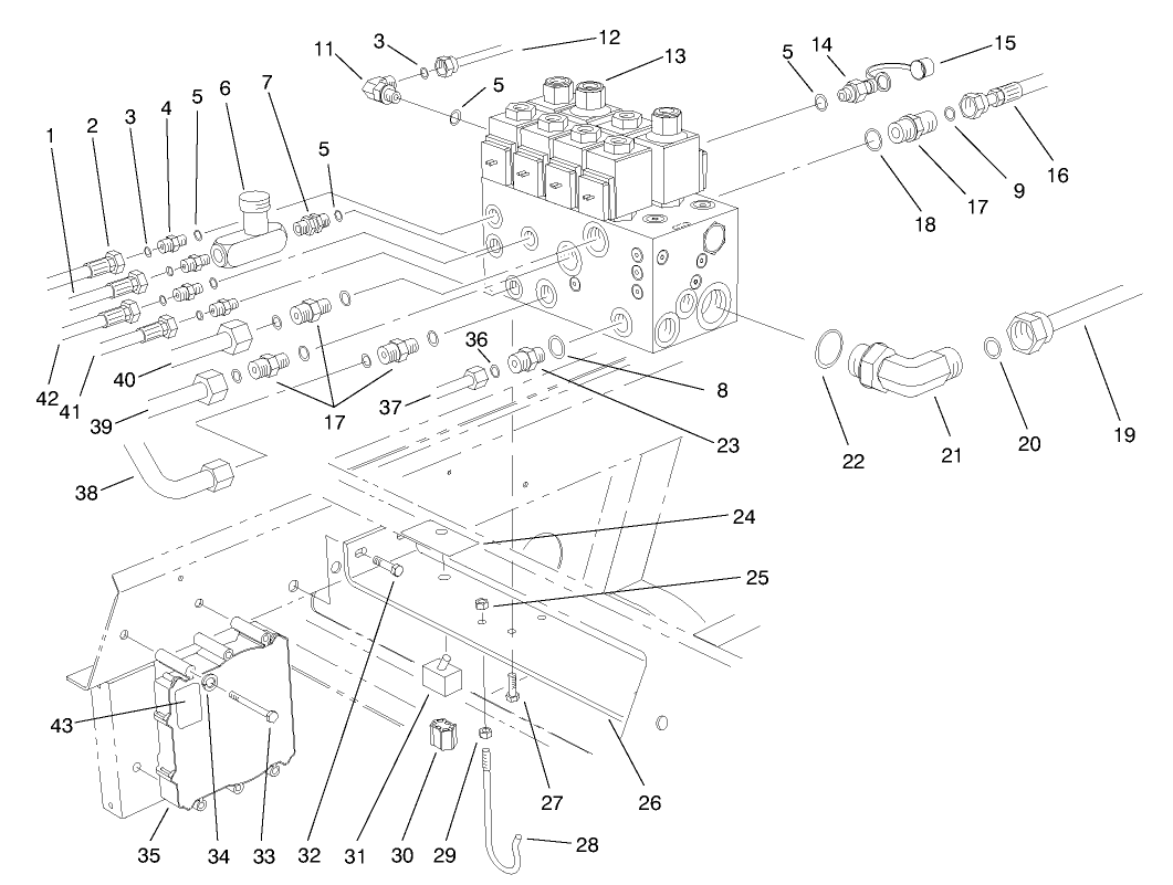 Front Hydraulic Block & Hoses
