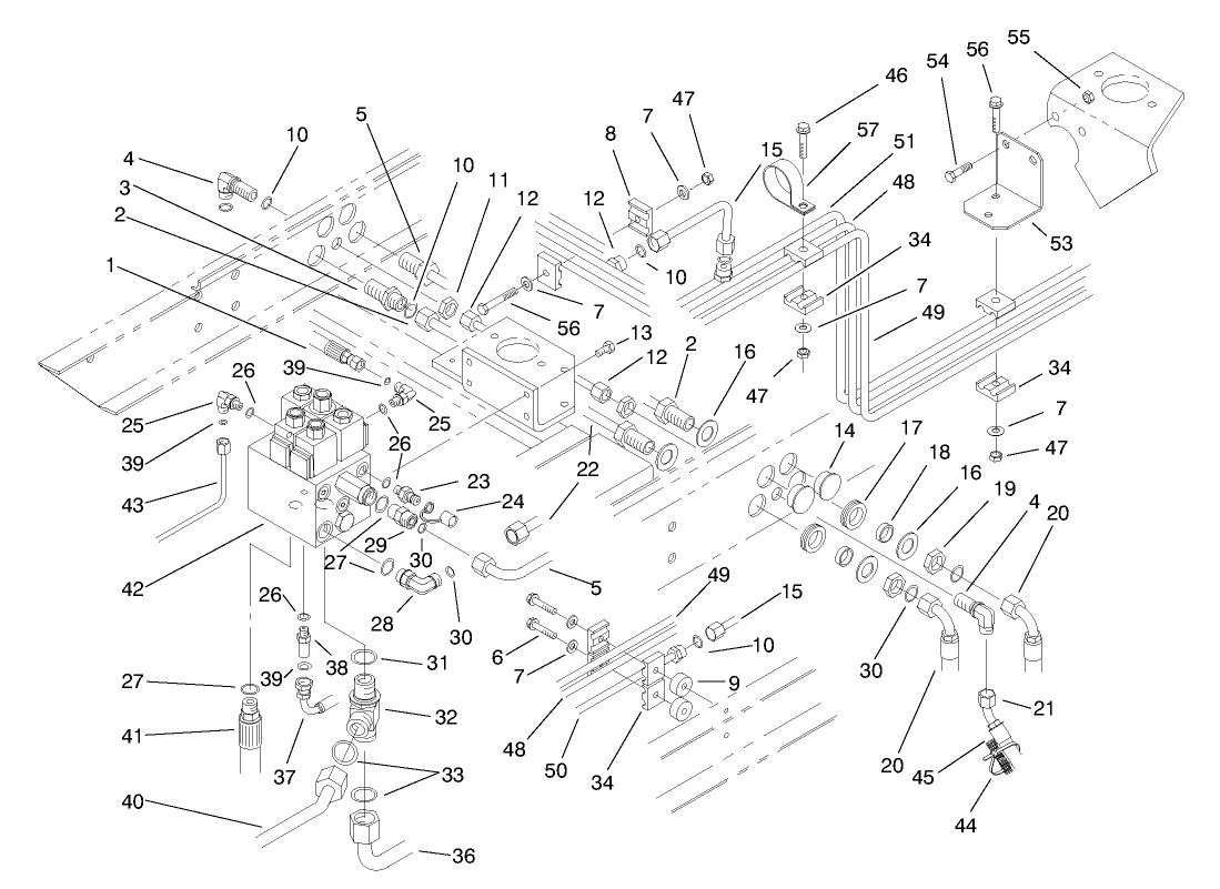 Rear Hydraulic Manifold Block & Tubes