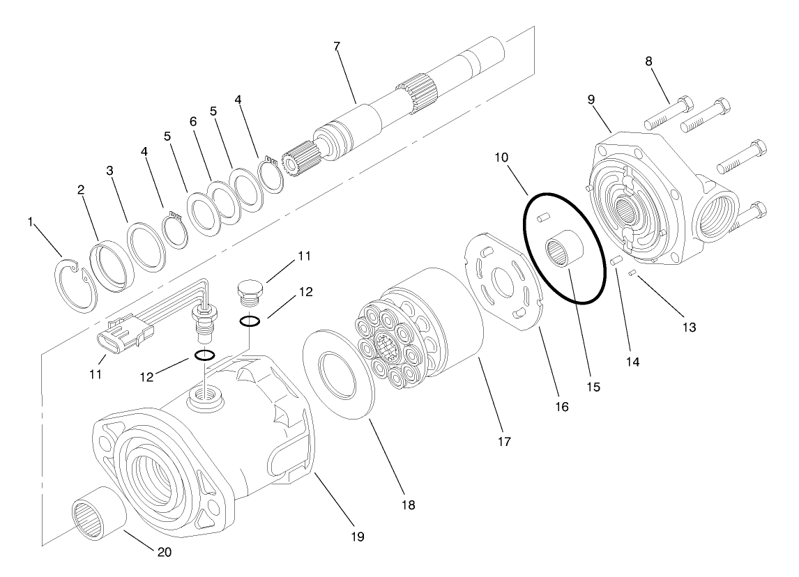 Hydraulic Motor Asm No. 92-7385 Rh & 93-7476 Lh