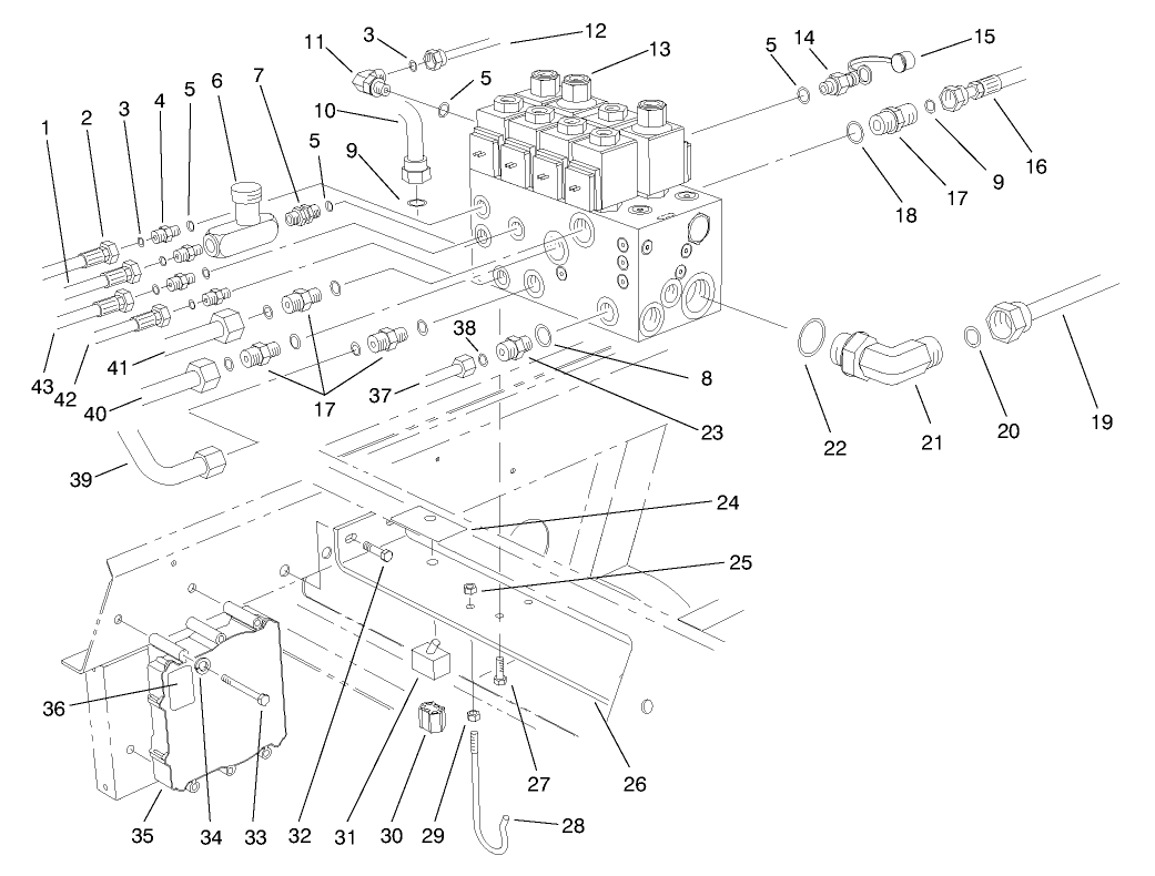 Front Hydraulic Block & Hoses