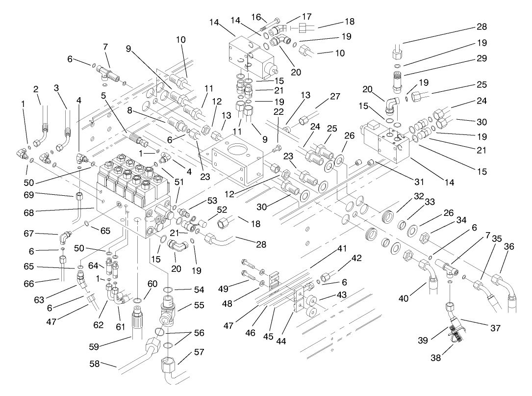 Rear Hydraulic Manifold Block & Hoses