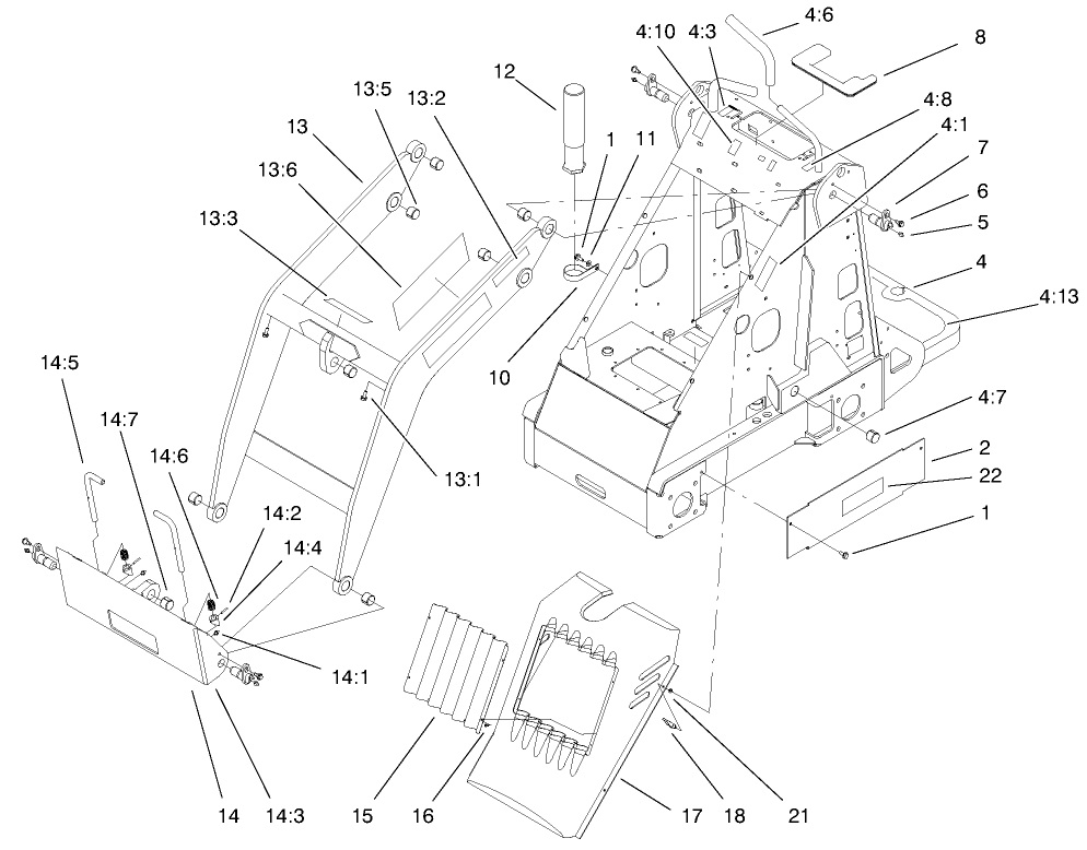 Frame And Loader Arm Assembly
