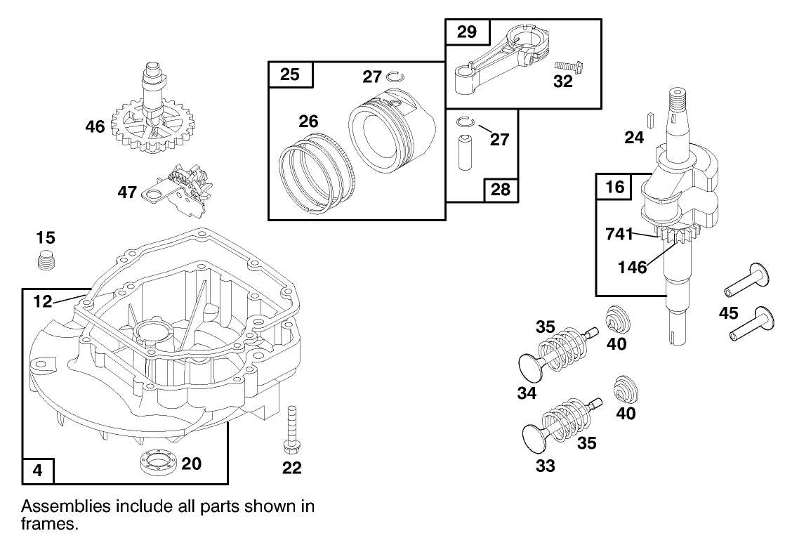 Engine Briggs & Stratton Model 12h807-1760-E1 (model No. 20021 Serial No. 9940000-9941632)