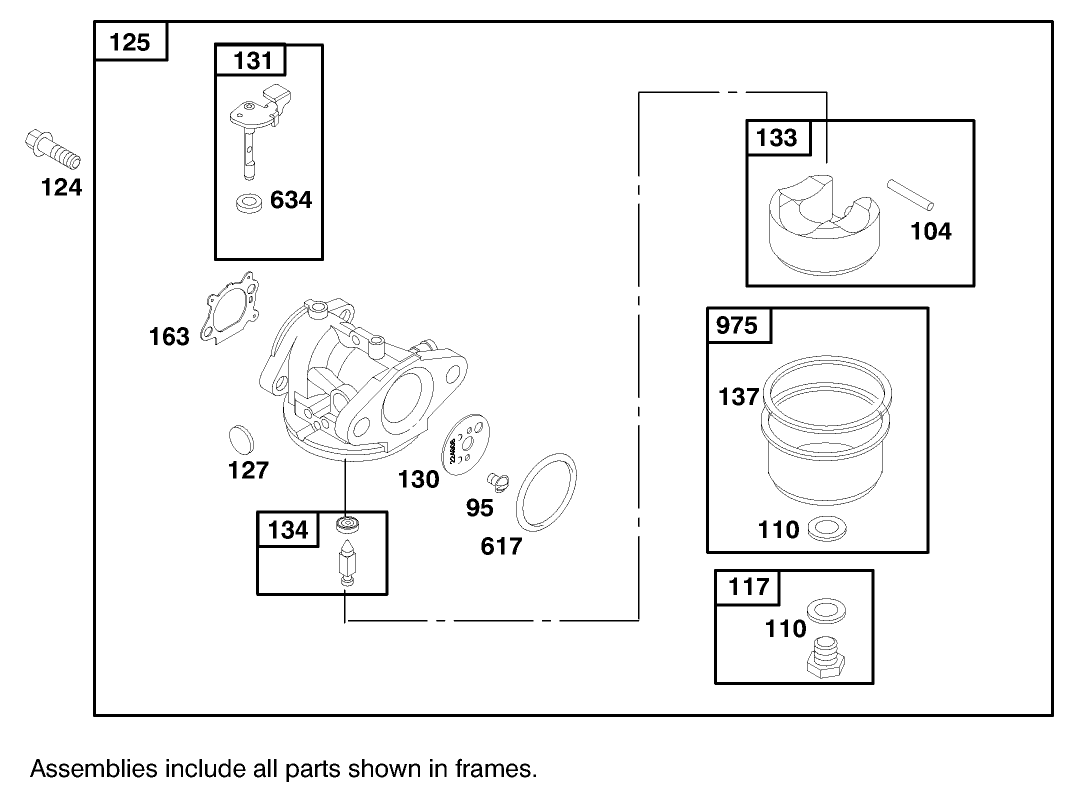 Engine Briggs & Stratton Model 12h807-1760-E1 (model No. 20021 Serial No. 9940000-9941632)