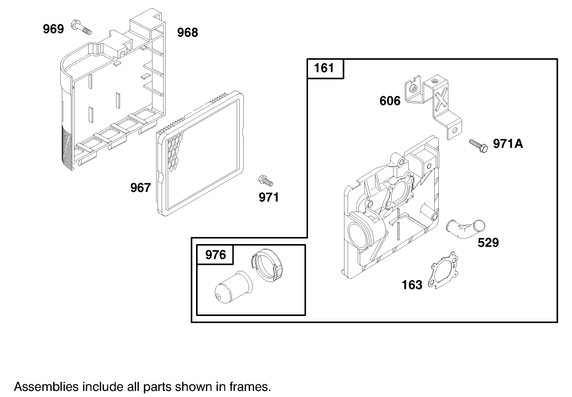 Engine Briggs & Stratton Model 12h807-1760-E1 (model No. 20021 Serial No. 9940000-9941632)