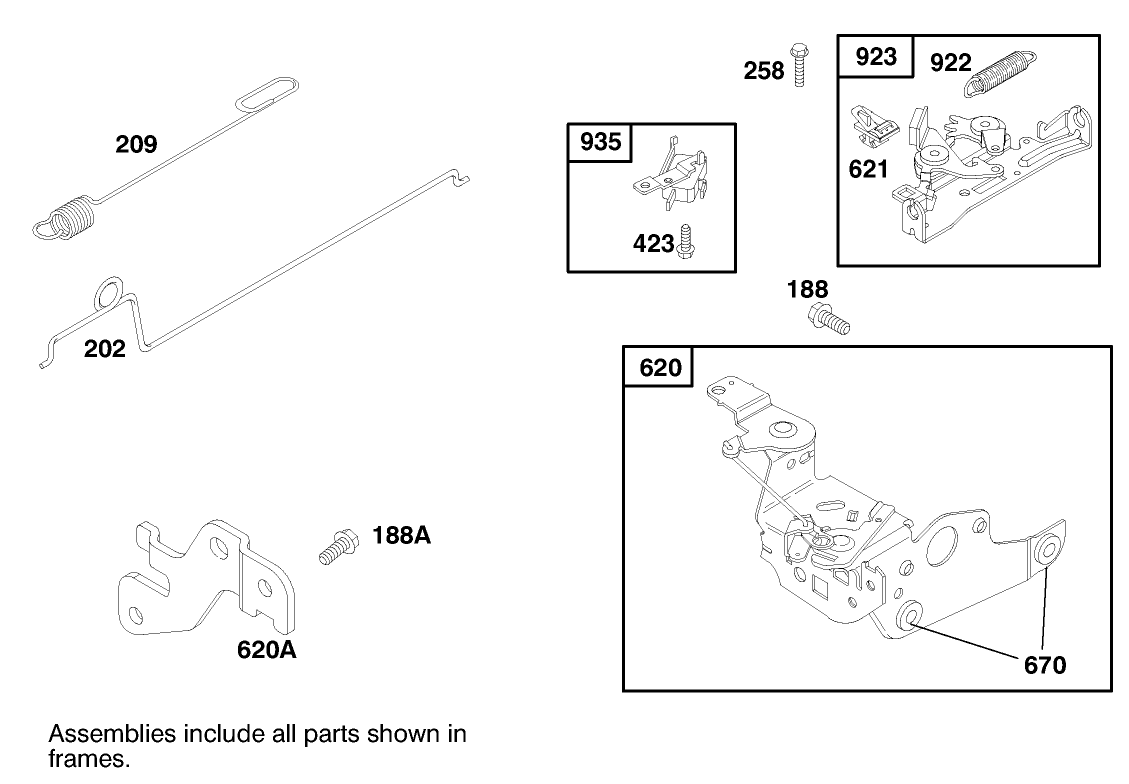 Engine Briggs & Stratton Model 12h807-1760-E1 (model No. 20021 Serial No. 9940000-9941632)